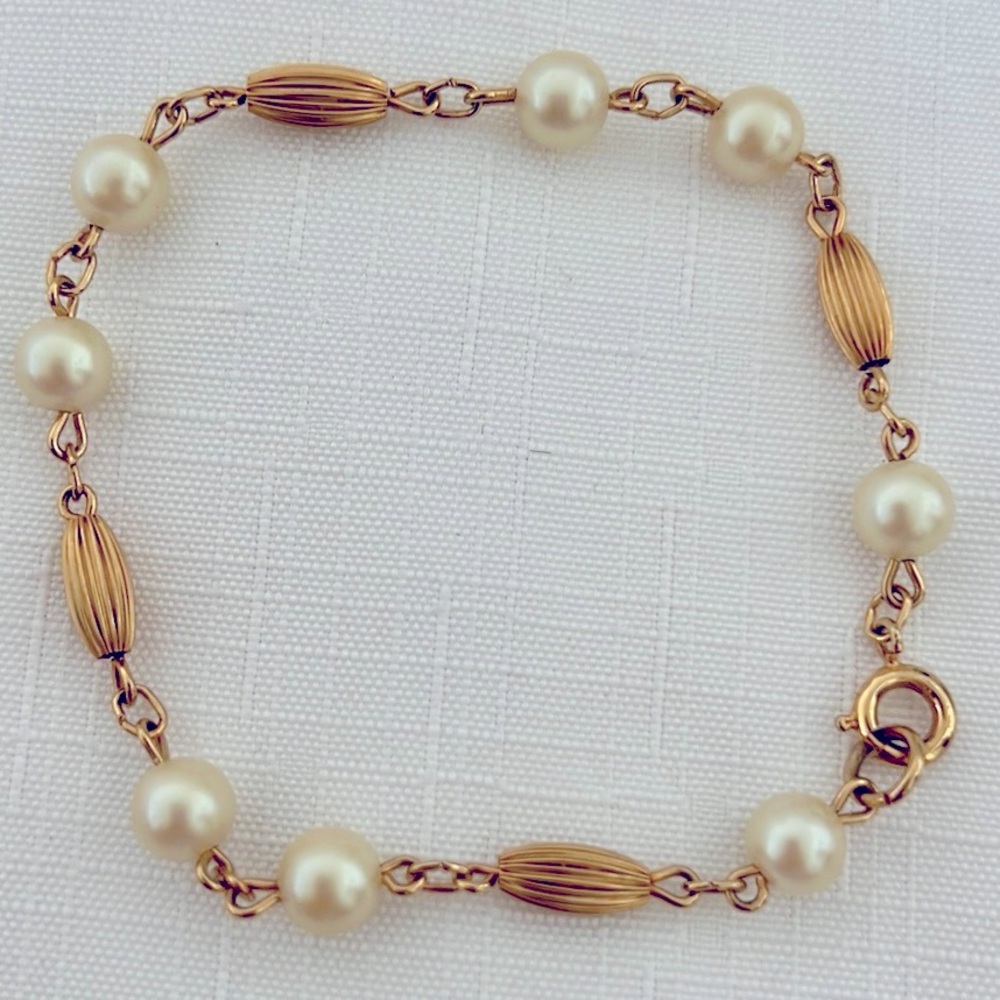 Vintage / Pearl and Gold Plated Beads - Picture 6 of 6